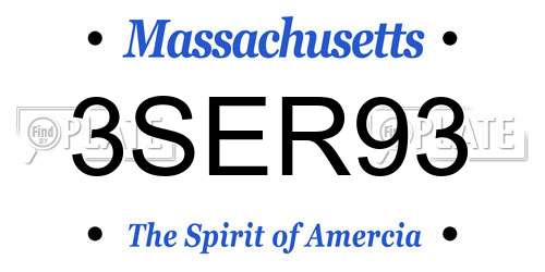 3SER93 Massachusetts License Plate