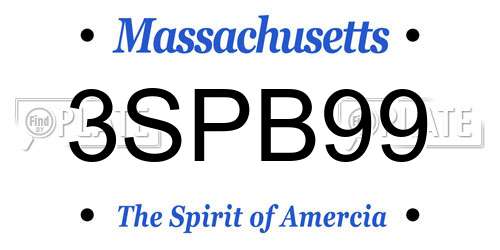 3SPB99 Massachusetts License Plate