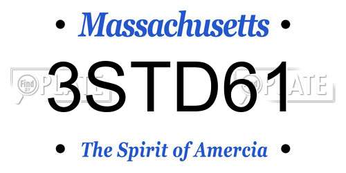 3STD61 Massachusetts License Plate