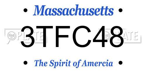 3TFC48 Massachusetts License Plate