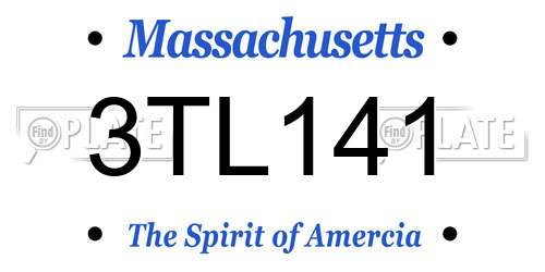 3TL141 Massachusetts License Plate