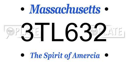 3TL632 Massachusetts License Plate