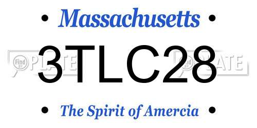 3TLC28 Massachusetts License Plate