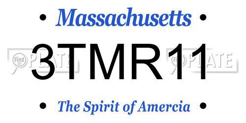 3TMR11 Massachusetts License Plate
