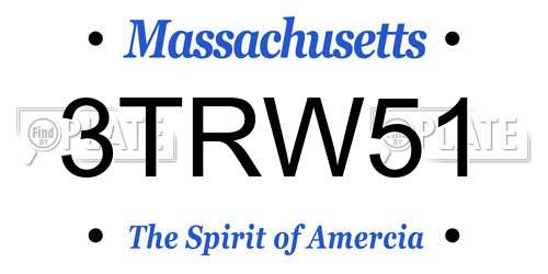 3TRW51 Massachusetts License Plate
