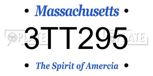 3TT295 Massachusetts License Plate