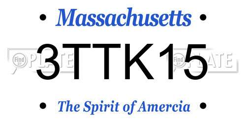 3TTK15 Massachusetts License Plate