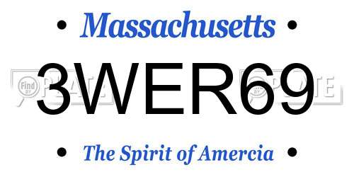 3WER69 Massachusetts License Plate
