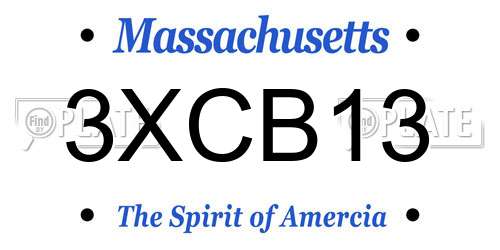 3XCB13 Massachusetts License Plate