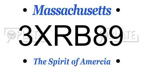 3XRB89 Massachusetts License Plate