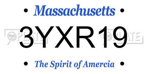 3YXR19 Massachusetts License Plate