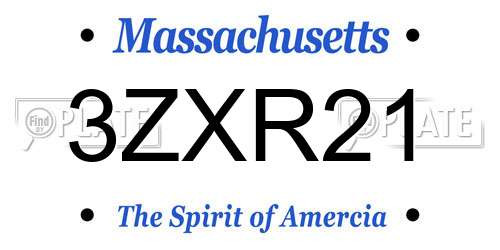 3ZXR21 Massachusetts License Plate
