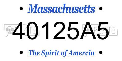 40125A5 Massachusetts License Plate