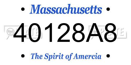 40128A8 Massachusetts License Plate