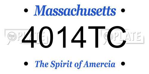 4014TC Massachusetts License Plate