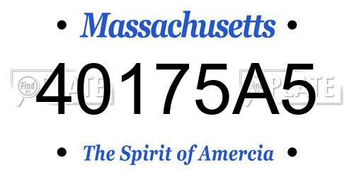 40175A5 Massachusetts License Plate