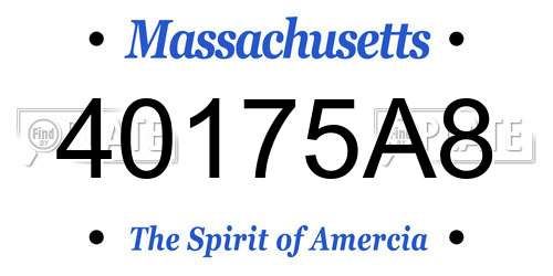 40175A8 Massachusetts License Plate