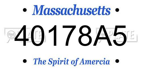 40178A5 Massachusetts License Plate