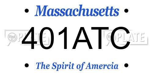 401ATC Massachusetts License Plate