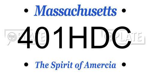 401HDC Massachusetts License Plate