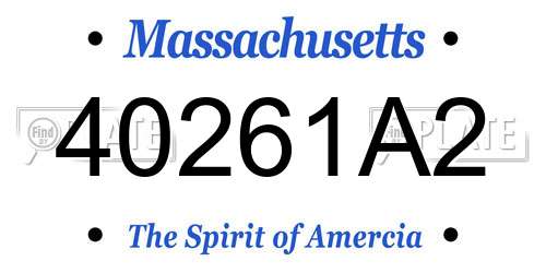 40261A2 Massachusetts License Plate