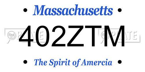 402ZTM Massachusetts License Plate