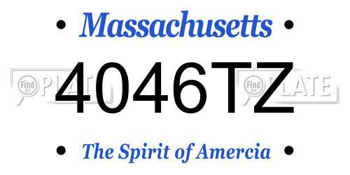 4046TZ Massachusetts License Plate