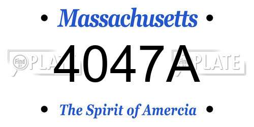 4047A Massachusetts License Plate