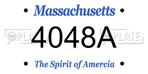 4048A Massachusetts License Plate