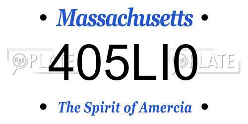 405LI0 Massachusetts License Plate