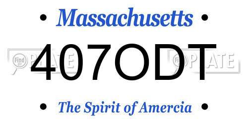 407ODT Massachusetts License Plate