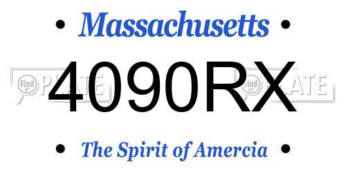 4090RX Massachusetts License Plate