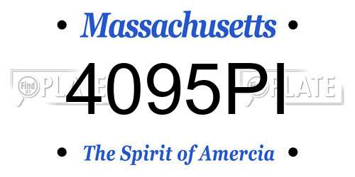 4095PI Massachusetts License Plate
