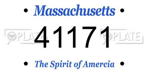 41171 Massachusetts License Plate