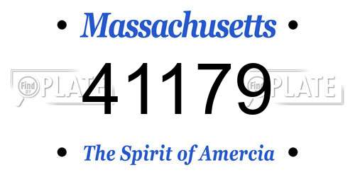 41179 Massachusetts License Plate