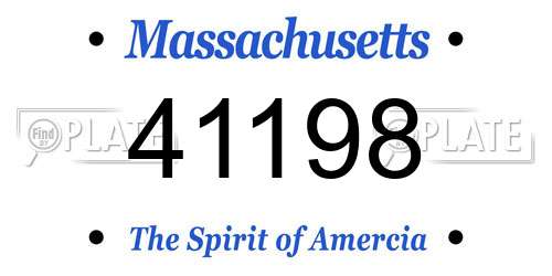 41198 Massachusetts License Plate