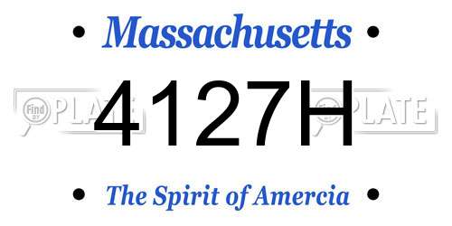 4127H Massachusetts License Plate