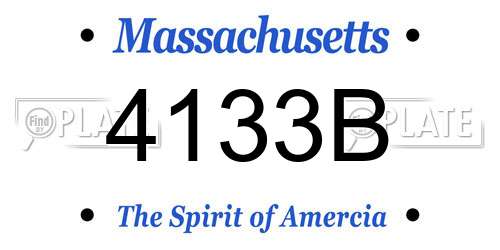 4133B Massachusetts License Plate