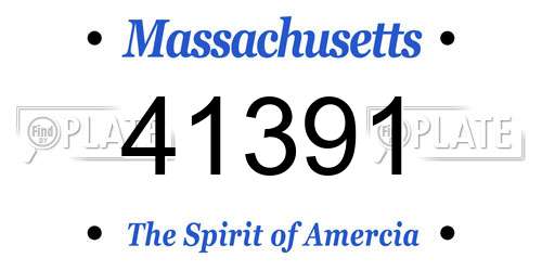 41391 Massachusetts License Plate
