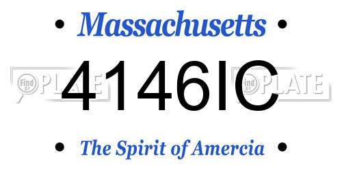 4146IC Massachusetts License Plate