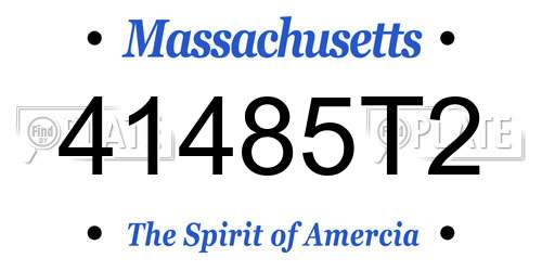 41485T2 Massachusetts License Plate