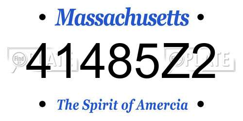 41485Z2 Massachusetts License Plate
