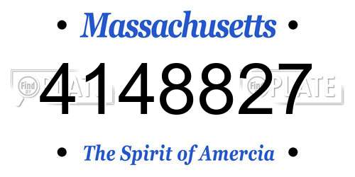 4148827 Massachusetts License Plate