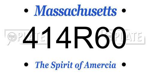 414R60 Massachusetts License Plate