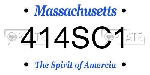 414SC1 Massachusetts License Plate