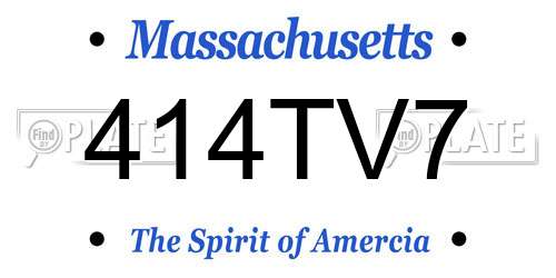 414TV7 Massachusetts License Plate