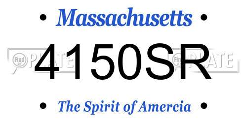 4150SR Massachusetts License Plate