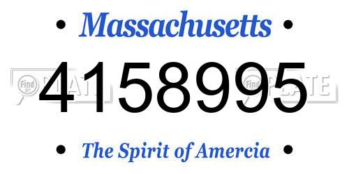 4158995 Massachusetts License Plate