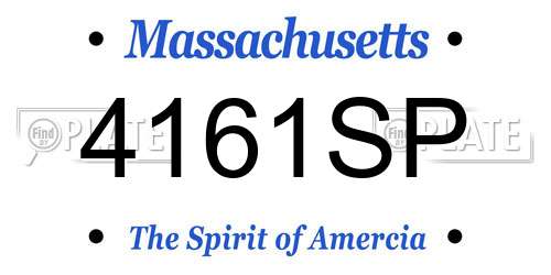 4161SP Massachusetts License Plate