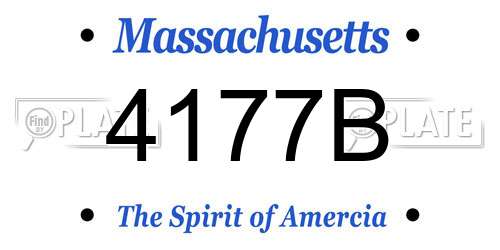 4177B Massachusetts License Plate